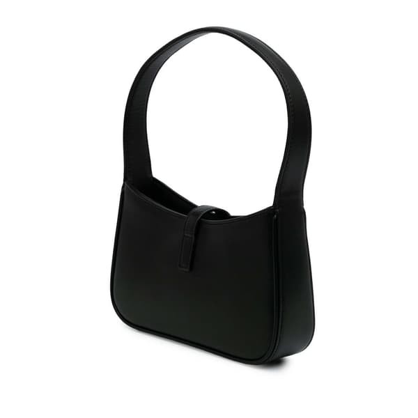 Pre-owned Saint Laurent Mini Calfskin Le 5 a 7 Bag Black