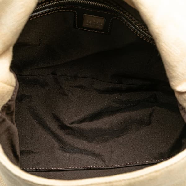 Pre-owned Fendi Zucca Canvas Mamma Forever Brown