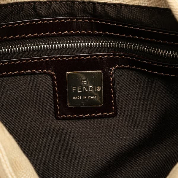 Pre-owned Fendi Zucca Canvas Mamma Forever Brown