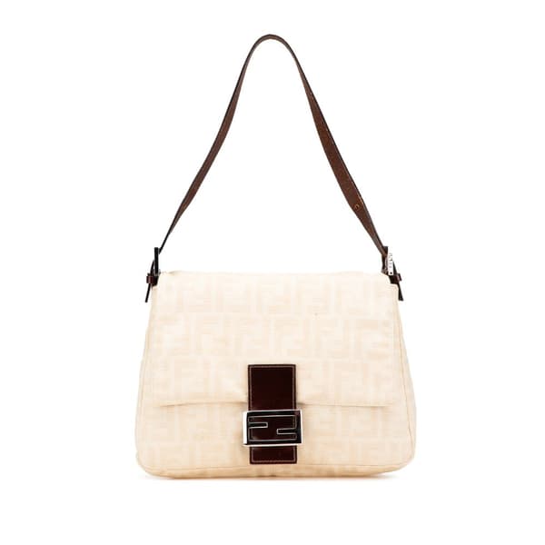 Pre-owned Fendi Zucca Canvas Mamma Forever Brown