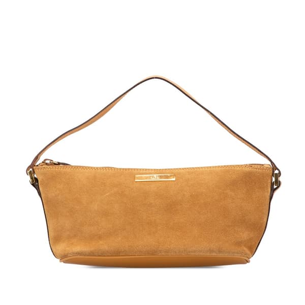 Pre-owned Gucci Suede Boat Brown