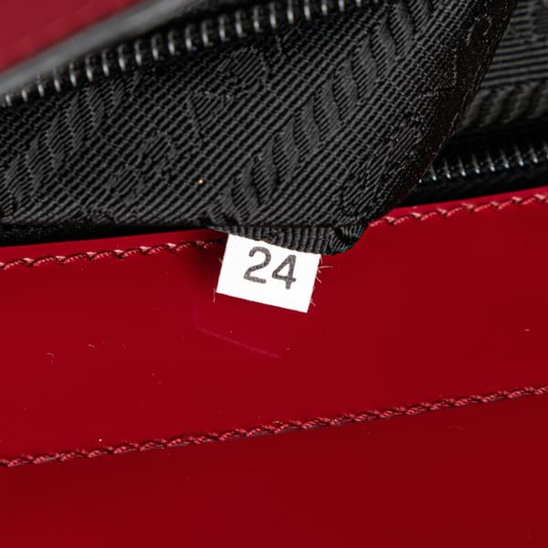 Pre-owned Prada Patent Leather Shoulder Bag Red