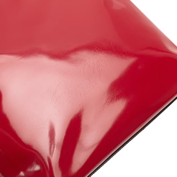 Pre-owned Prada Patent Leather Shoulder Bag Red