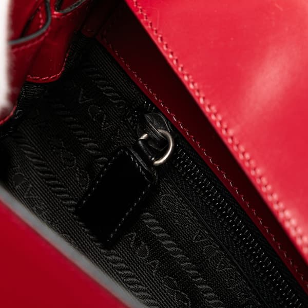 Pre-owned Prada Patent Leather Shoulder Bag Red