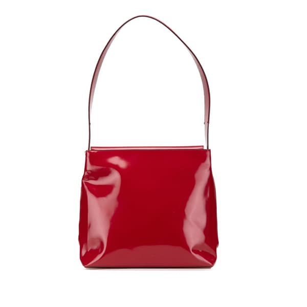Pre-owned Prada Patent Leather Shoulder Bag Red