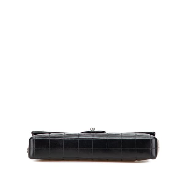 Pre-owned Chanel Chocolate Bar Lambskin East West Flap Black