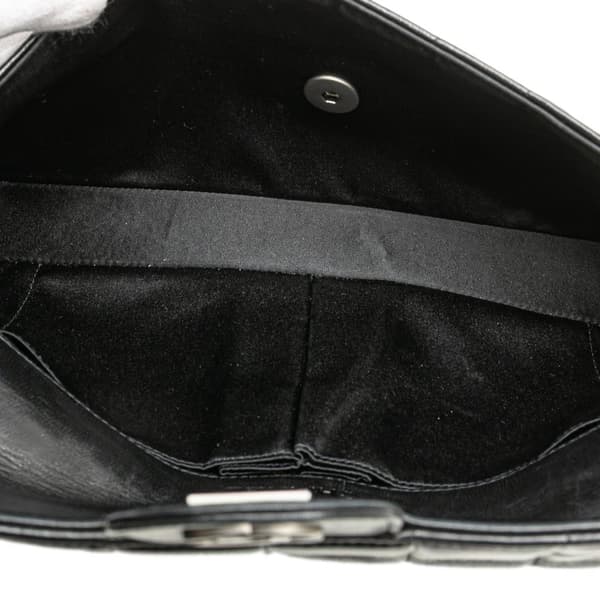 Pre-owned Chanel Chocolate Bar Lambskin East West Flap Black