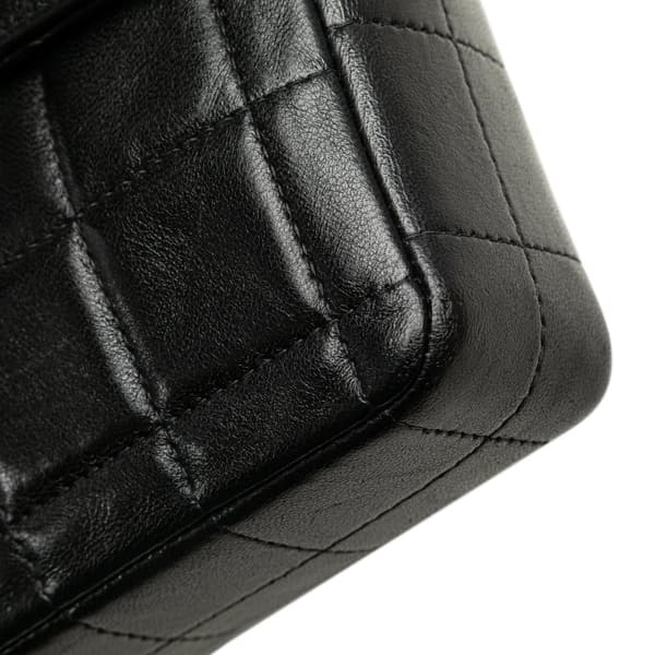 Pre-owned Chanel Chocolate Bar Lambskin East West Flap Black