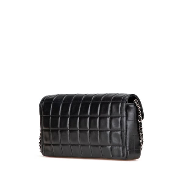 Pre-owned Chanel Chocolate Bar Lambskin East West Flap Black