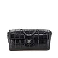 Pikkukuva 1 / 10: Pre-owned Chanel Chocolate Bar Lambskin East West Flap Black