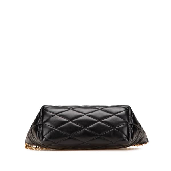 Pre-owned Saint Laurent Mini Quilted Lambskin Sade Shoulder Bag Black