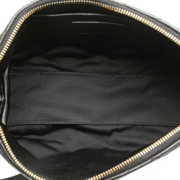 Pre-owned Saint Laurent Mini Quilted Lambskin Sade Shoulder Bag Black