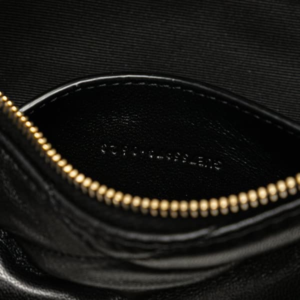 Pre-owned Saint Laurent Mini Quilted Lambskin Sade Shoulder Bag Black