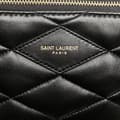 Miniatyrbillede 7 af 10: Pre-owned Saint Laurent Mini Quilted Lambskin Sade Shoulder Bag Black