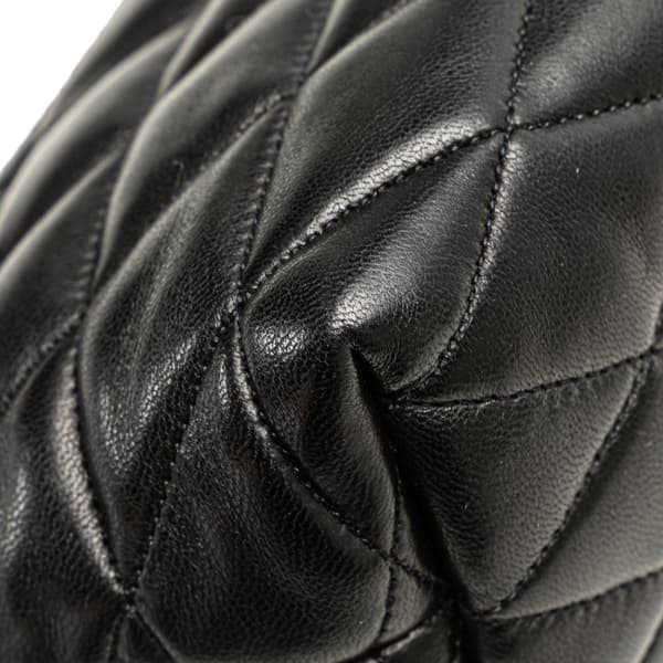 Pre-owned Saint Laurent Mini Quilted Lambskin Sade Shoulder Bag Black