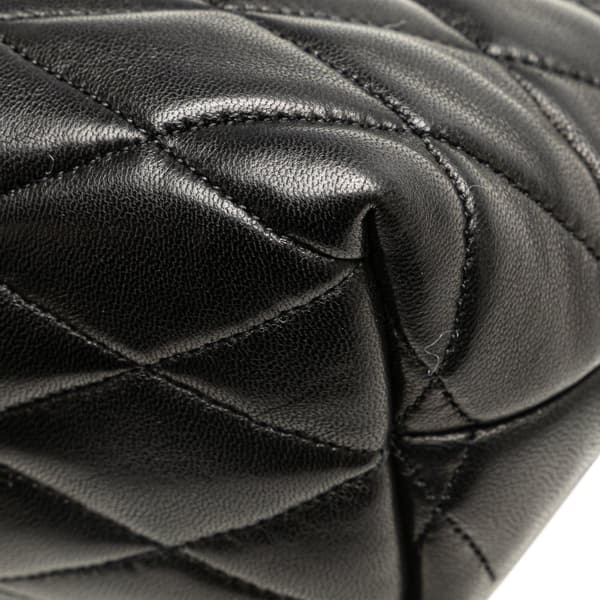 Pre-owned Saint Laurent Mini Quilted Lambskin Sade Shoulder Bag Black