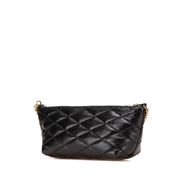 Pre-owned Saint Laurent Mini Quilted Lambskin Sade Shoulder Bag Black