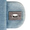 Miniatyrbild 7 av 9: Pre-owned Chanel Medium Embroidered Denim Perfume Bottle Single Flap Blue