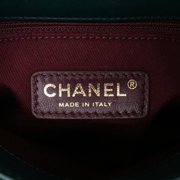 Pre-owned Chanel Medium Calfskin Soft Elegance Flap Green
