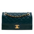 Miniatyrbild 1 av 10: Pre-owned Chanel Medium Calfskin Soft Elegance Flap Green