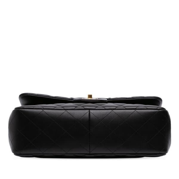Pre-owned Chanel Jumbo Classic Lambskin Double Flap Black