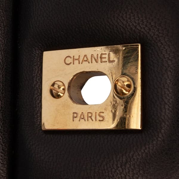 Pre-owned Chanel Jumbo Classic Lambskin Double Flap Black