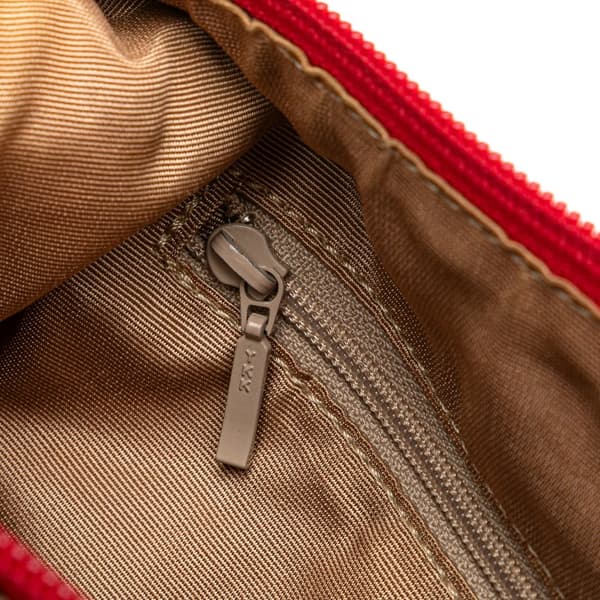 Pre-owned Burberry Haymarket Check Canvas Shoulder Bag Brown
