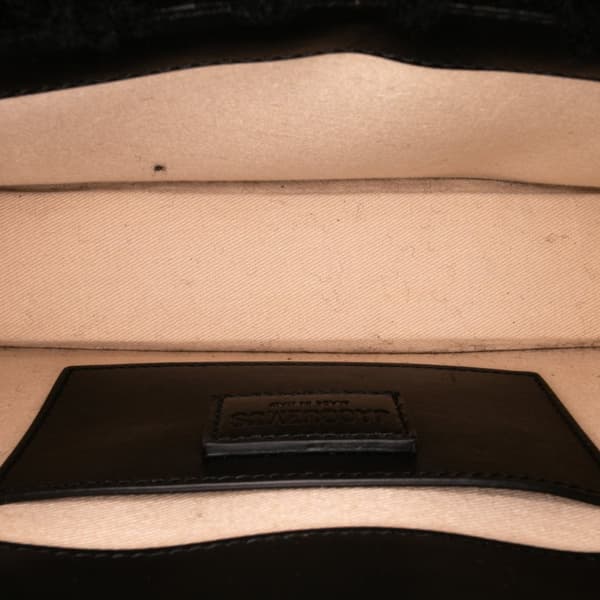 Pre-owned Jacquemus Shearling Le Bambidou Shoulder Bag Black