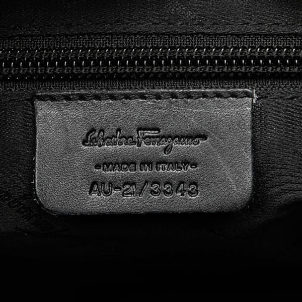 Pre-owned Ferragamo Gancini Canvas Shoulder Bag Brown