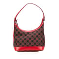 Miniatyrbilde 1 av 10: Pre-owned Ferragamo Gancini Canvas Shoulder Bag Brown