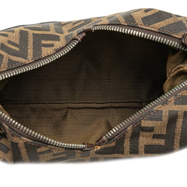 Pre-owned Fendi Zucca Canvas Shoulder Bag Brown