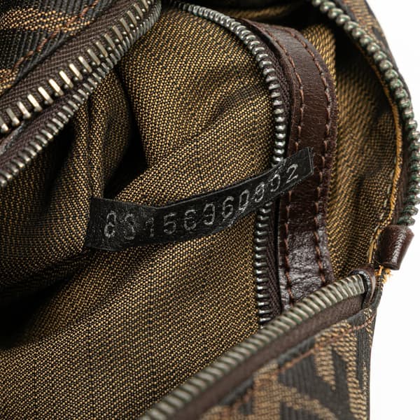 Pre-owned Fendi Zucca Canvas Shoulder Bag Brown