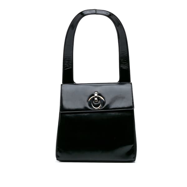Pre-owned Dior Patent Shoulder Bag Black