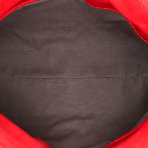 Pre-owned Bottega Veneta Leather Intrecciato Shoulder Bag Red