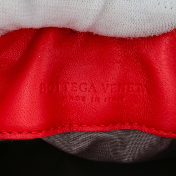 Pre-owned Bottega Veneta Leather Intrecciato Shoulder Bag Red