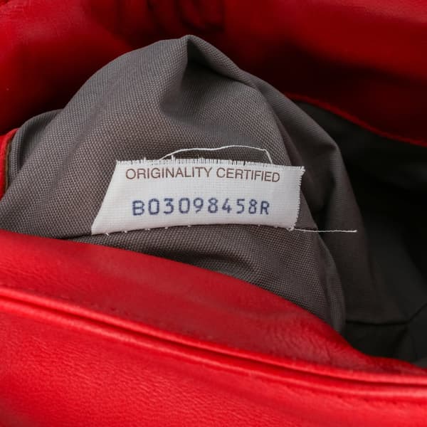 Pre-owned Bottega Veneta Leather Intrecciato Shoulder Bag Red