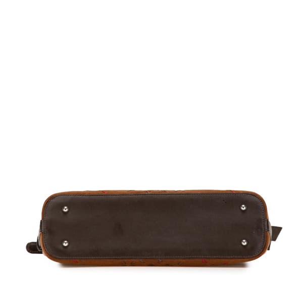 Pre-owned Burberry Calfskin and Suede Stitch Shoulder Bag Brown