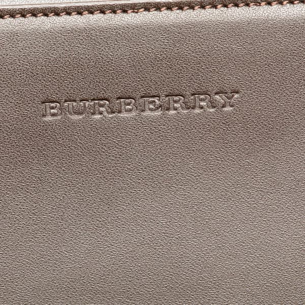 Pre-owned Burberry Calfskin and Suede Stitch Shoulder Bag Brown