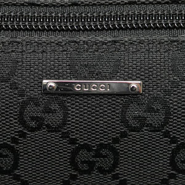 Pre-owned Gucci GG Canvas Boat Black