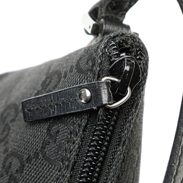 Pre-owned Gucci GG Canvas Boat Black