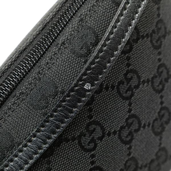 Pre-owned Gucci GG Canvas Boat Black