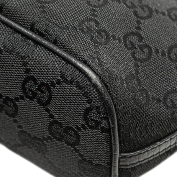 Pre-owned Gucci GG Canvas Boat Black