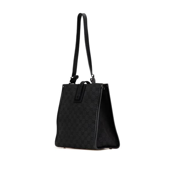 Pre-owned Gucci GG Canvas Shoulder Bag Black