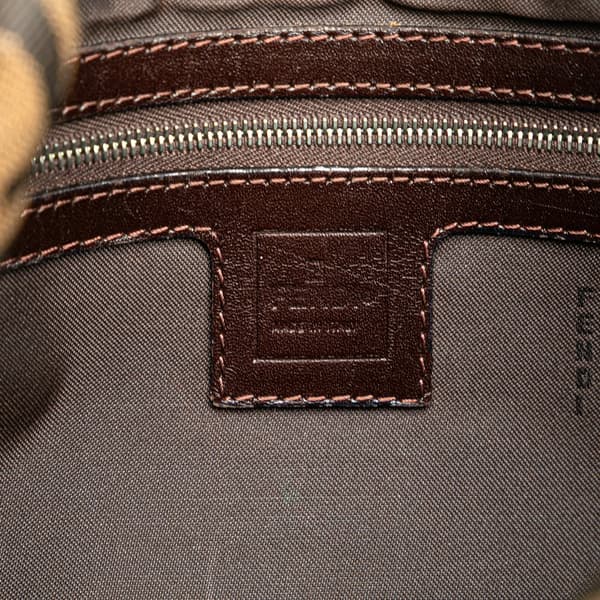 Pre-owned Fendi Zucca Canvas Mamma Forever Brown