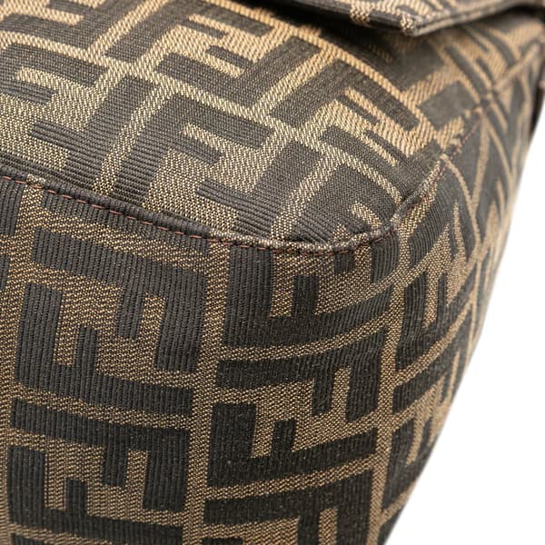 Pre-owned Fendi Zucca Canvas Mamma Forever Brown