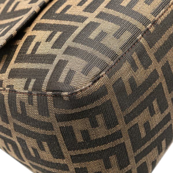 Pre-owned Fendi Zucca Canvas Mamma Forever Brown