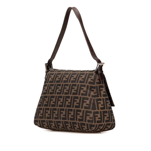 Pre-owned Fendi Zucca Canvas Mamma Forever Brown