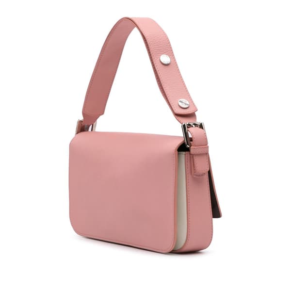 Pre-owned Fendi Calfskin 3Baguette Shoulder Bag Pink