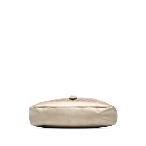 Pre-owned Gucci Diamante Leather Jackie O Bouvier Shoulder Bag Gold