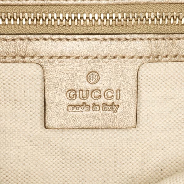 Pre-owned Gucci Diamante Leather Jackie O Bouvier Shoulder Bag Gold
